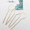 Accesorios DIY Horquilla Antigua Accesorios para el Cabello Material 105mm Forma de U Aplastada Cabeza Grande Onda Cabello Horquilla