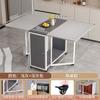 Combinação de Mesa de Jantar Dobrável Moderna Simples Mesa de Jantar para Apartamento Pequeno Removível Mesa de Jantar Mesa Retangular para Casa