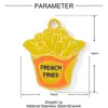 Cámara de Goteo de Petróleo Transfronteriza Barco Avión DIY Colgante de Acero de Titanio Collar para Mujer Papas Fritas Té de Leche Colgante de Joyería de Acero Inoxidable