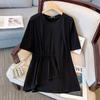 Camiseta holgada de manga corta para mujer, talla grande, diseño de nicho, para chicas gorditas, 60,00 kg-175,00 kg, verano 2023