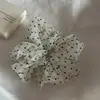Scrunchie de Rede Fofo com Bolinhas Estilo Coreano Acessório de Cabelo Gentil Preguiçoso Versátil Elástico de Cabelo para Mulheres