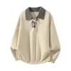 Cardigan Suéter de Tricô Listrado Estilo Old Money Outono/Inverno para Homens, Tricô Estilo Preguiçoso, Alta Qualidade, Solto, Pode ser Usado como Camada Base