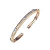 Pulsera Italiana Hecha a Mano con Artesanía de Trefilado, Joyería de Estilo Palacio Vintage, Moda Elegante, Electrochapada Bicolor, con Diamantes de Alto Carbono para Mujer