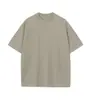 Camiseta de manga corta de algodón puro de alta calidad, estilo moderno, hilo doble pesado, talla asiática transfronteriza, hombros caídos, 100% algodón, lisa, venta al por mayor