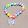 Pulseira Infantil de Desenho Animado Quente Transfronteiriça Pulseira de Contas Coloridas Doces Pulseira de Contas com Pingente de Sereia de Resina Test