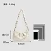 Bolso de Hombro Nube de Perlas para Mujer GDCK, Bolso de Mano de PU Blanco Crudo, Incluye 2 Correas