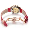 Reloj Mecánico para Mujer, Reloj Impermeable, Elegante Reloj con Correa de Cuero, Reloj de Alta Gama para Mujer, Reloj Suizo Totalmente Automático Luminoso Impermeable para Mujer