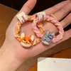 Etiqueta de Tela de Dibujos Animados Zootopia Judy Nick Goma para el Cabello para Niñas Alta Elasticidad Banda Retorcida para el Cabello Cuerda Versátil para el Cabello