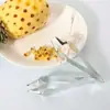 Descascador de abacaxi, extrator de miolo de abacaxi em aço inoxidável, removedor de olhos de abacaxi, descascador de frutas para uso doméstico e comercial