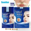 Parche de Yeso Transfronterizo Sumifun 500 Piezas Parche para Ala Nasal con Forma de Mancuerna Parche Nasal de Ventilación Parche de Cuidado K900005