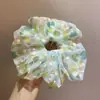 Nuevo Scrunchie de Malla de Lunares Estilo Bosque Fresco Dulce para Niña Goma Elástica Alta Scrunchie Grande Accesorio para el Cabello