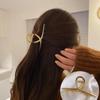 Internet Celebridade Metal Hairpin Chuveiro Costas Cabeça Grab Clip coreano ins Shark Clip elegante elegante Hair Grab Headwear para Mulheres