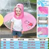 Impermeable Infantil para Niños Niñas Bebés Guardería Impermeable Platillo Volador Talla Extra Capa de Lluvia Ancha con Capucha Impermeable
