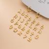 Hebilla de oreja de diamante de plata s925 Nalan 26 letras versión coreana de personalidad simple temperamento colgante individual para mujer D9558