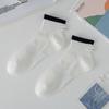 Calcetines Blancos de Primavera y Verano para Mujer de Algodón Peinado Anti-Pilling Bordados Cortos Calcetines Deportivos de Algodón Bajos Hueso Tendencia Ins