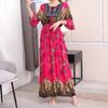 Vestido Floral de Algodão e Seda de Manga Curta, Vestido de Viagem de Verão Simia, Vestido de Praia Tailandês, Estilo Étnico