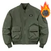 8628 Chaqueta de Trabajo Transfronteriza para Hombre Chaqueta de Piloto Americana Estilo Militar Chaqueta de Béisbol Engrosada Chaqueta de Algodón para Hombre
