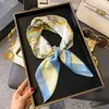 Lenço Quadrado Pequeno Lenço Listrado Novo Feminino 70 Lenço Quadrado Pequeno Moda Lenço Versátil Estampa Decorativa