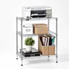Estantería de tres niveles para almacenamiento de comercio electrónico transfronterizo, estante de suelo para dormitorio, estudio, snacks, revistas, papelería