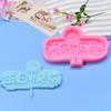 Molde de silicona para letrero de felicitaciones de cumpleaños, para hacer piruletas de caramelo, chocolate, decoración de tarjetas para pastel