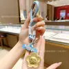 Colgante Flor de Dinero Chapado en Oro, Llavero para Teléfono Móvil, Colgante para Bolso, Regalo Promocional para Clientes, Venta al por Mayor