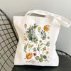 Mochila de lona con estampado de hongos venenosos, bolso de hombro, bolso de compras portátil informal para estudiantes y mujeres