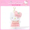 Chaveiro de Pelúcia Autêntico Sanrio Hellokitty Hello Kitty Boneca Pingente para Mochila Escolar Presente de Aniversário para Menina