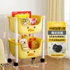 Estantería de Almacenamiento con Carrito Pequeño Qiao Jie, Estantería para Almacenamiento de Juguetes Infantiles, Estantería para Libros del Hogar, Estantería para Libros Ilustrados, Estantería Organizadora Móvil de Múltiples Niveles