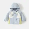 Conjunto de dos piezas cortavientos para bebé niño primavera y otoño, chaqueta con capucha para bebé, ropa de otoño para niños y niñas, comercio exterior