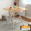 Mesa Dobrável Simples Mesa de Jantar para Casa de Aluguel Mesa de Jantar Portátil para Casa Mesa Redonda Barraca Exterior Mesa Quadrada Pequena