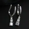 Pendientes de Diamante Mosan Color D de Moda Desini para Mujer Pendientes Ligeros de Lujo de Gama Alta Versátiles Pendientes de Plata de Ley S925