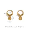 Pendientes Exquisitos de Lujo Ligero con Forma de Estrella Coreanos y Japoneses para Mujer, Brazaletes para Oreja de Acero Inoxidable, Aros Huecos para Oreja, Pendientes Lindos Simples Versátiles