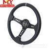 Modificación de Coche Más Vendida Transfronteriza Volante de Cuero Genuino de 14 pulgadas Volante Universal Cóncavo Sp Racing Universal