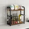 Estante de Almacenamiento de Especias para Cocina Mostrador Multicapa Estrecho Pequeño Botella Tarro de Condimentos Estante de Almacenamiento Universal sin Perforaciones