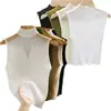 Nuevo Estilo Top de Punto sin Mangas para Mujer, Estilo Delgado de Verano con un Toque de Lujo, Cuello Elegante, Top Casual para Vacaciones, Suministro Directo Transfronterizo