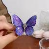 Tiktok mismo estilo super hada púrpura horquilla de mariposa clip para flequillo clip lateral moda retro clip de pico de pato dulce horquilla rota
