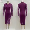 Vestido blazer casual de estilo europeo y americano para commuting, con cordones de color liso, manga larga, cuello con muesca y cinturón