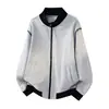 Chaqueta patchwork de cuello alto para hombre, nuevo cárdigan de primavera y otoño, sudadera con cremallera, chaqueta casual de moda, top deportivo