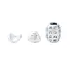 Plata Pura S999 Chips de Papa Ondulados Brillantes Bolas Espaciadoras de Dumpling de Arroz Sutra del Corazón Cuentas de Barril Retro Accesorios de Cuerda para Manualidades Hechas a Mano