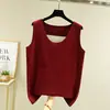 Chaleco Térmico Sin Costuras para Hombre Doble Cara de Terciopelo Engrosado Calentador Ropa Interior Nueva de Invierno Sin Mangas Cuello Redondo