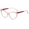 Nuevas gafas de moda europea y americana con diseño de ojo de gato y luz azul para mujer, gafas lisas de colores contrastantes con protección ocular decorativa, montura para miopía