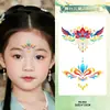 Día del Niño Pegatinas Faciales de Maquillaje con Brillo para Escenario para Actuaciones, Impermeables y de Larga Duración, Pegatinas de Flor en la Frente