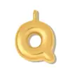 Colgante de Letra del Alfabeto Burbuja, Colgante DIY de Acero Inoxidable Chapado en Oro Pulido, Collar Elegante para Mujer, Colgante de Joyería de Acero de Titanio