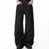 Jeans de Perna Larga cleanfit Masculino 2026 Novo Retro High Street Valente Bonito Solto Emagrecedor Calças de Perna Reta Roupa Masculina