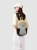Mochila de Ombro Duplo Leve para Viagem ao Ar Livre, Cor Blocada Nova, Versátil, Fashion, Uso Diário, Estudante, Escola, Transfronteiriça, Feminina