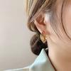 Estilo coreano S925 agulha de prata distinto brincos simples mulheres retro moda micro-incrustado brilhante zircão orelha orelha fivela acessórios da moda