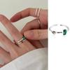 Exquisito anillo de circonita con diamantes de color minimalista, apertura femenina con nicho ajustable, pulsera nueva de lujo ligera y combinable con todo.