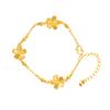 Nuevo Pulsera de Oro Arena Antigua Guochao Pulsera Romántica de Lujo Ligero Flor de Cerezo Joyería Fresca de Nicho para Mujer Sin Decoloración a Largo Plazo