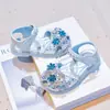 Sandalias para Niñas Zapatos de Princesa Verano 2026 Nueva Moda Estilo Coreano Punta Cerrada Suela Suave Zapatos de Cristal para Bebés Niñas