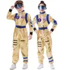 Disfraz de actuación en equipo para el Día del Niño de niños y niñas: Disfraz de astronauta piloto espacial "La Tierra Errante" para niños